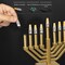 Vintiquewise Wall Mount 9-Branch Hanukkah Menorah with LED Candles Illuminated Display Contemporary Decorative Accent Judaica Centerpiece and Meaningful Gift for Hanukkah Celebrations